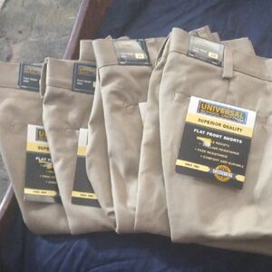 Universal Men's Tan Flat Front Shorts